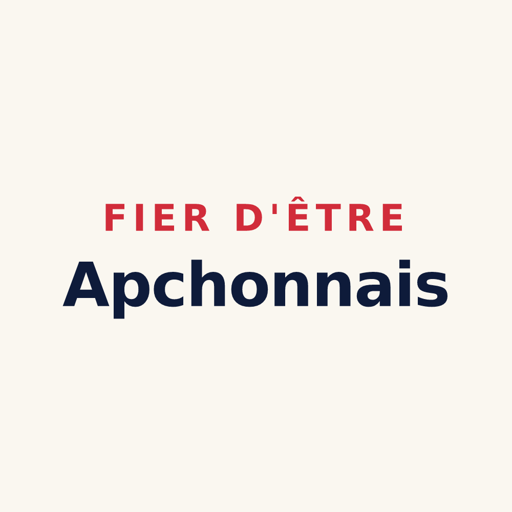 Tasse « Fier d'être Apchonnais » — design pour Saint-André-d'Apchon