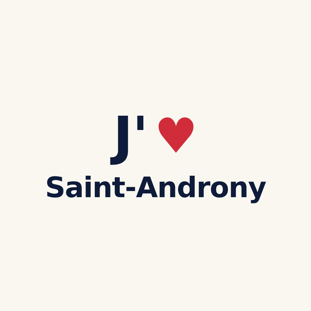 Tasse personnalisée Saint-Androny — design J'aime Saint-Androny