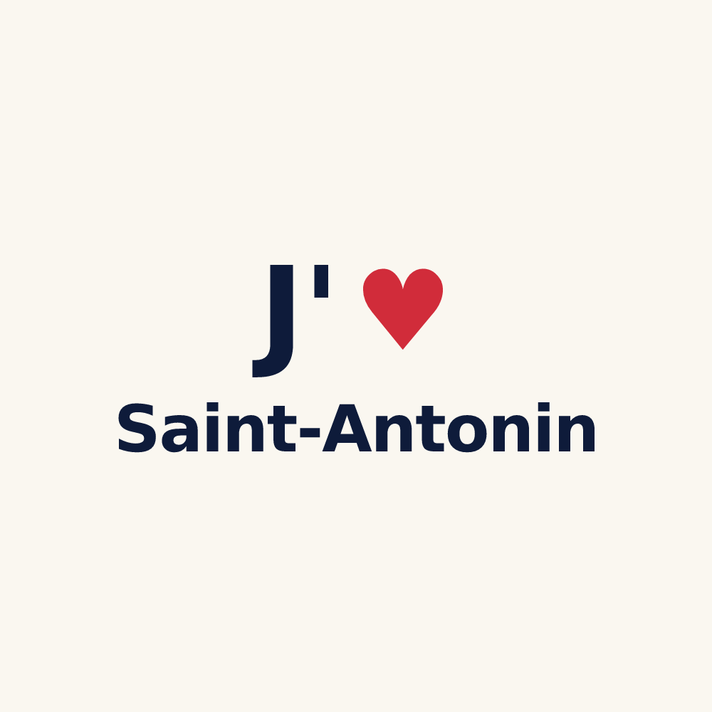 Tasse personnalisée Saint-Antonin — design J'aime Saint-Antonin