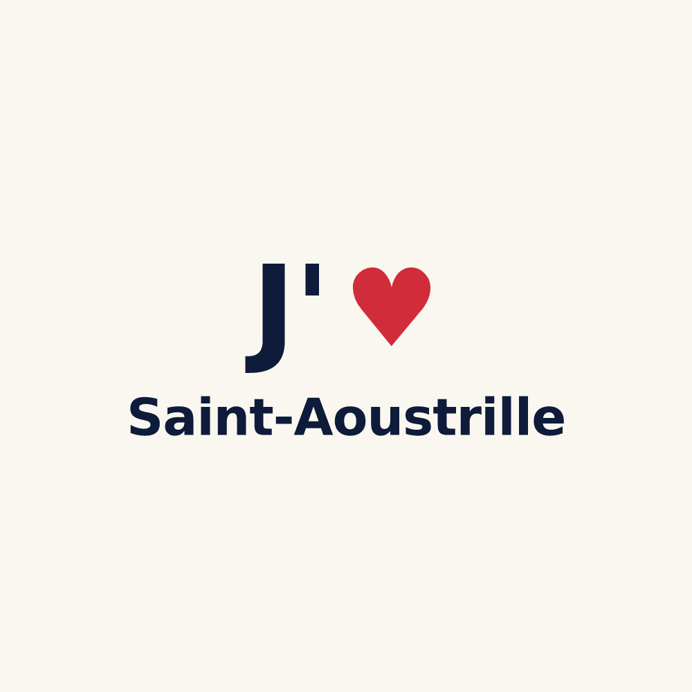Tasse personnalisée Saint-Aoustrille — design J'aime Saint-Aoustrille