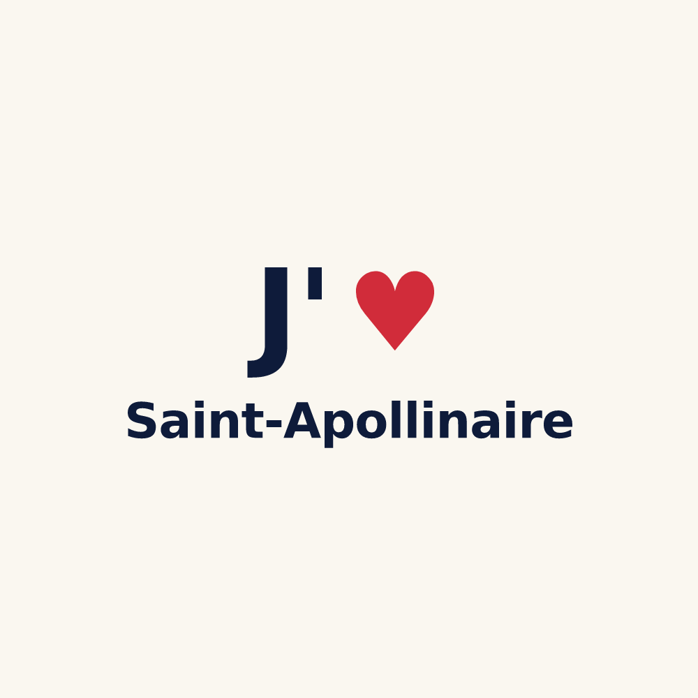 Tasse personnalisée Saint-Apollinaire — design J'aime Saint-Apollinaire