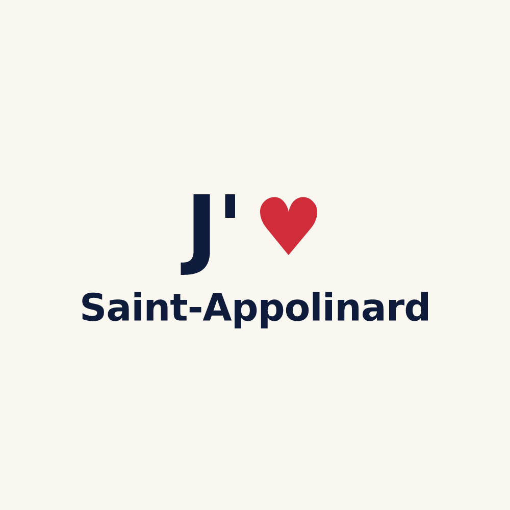 Tasse personnalisée Saint-Appolinard — design J'aime Saint-Appolinard