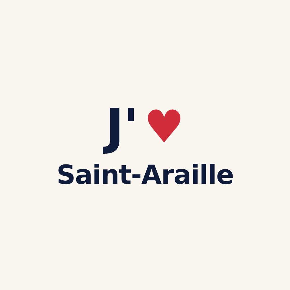 Tasse personnalisée Saint-Araille — design J'aime Saint-Araille