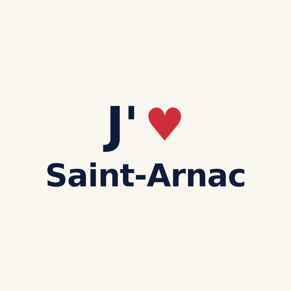 Tasse personnalisée Saint-Arnac — design J'aime Saint-Arnac