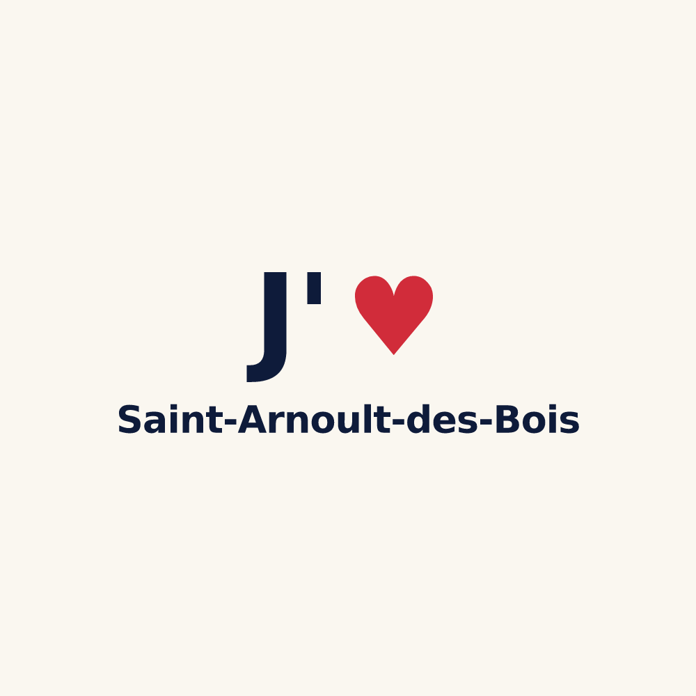 Tasse personnalisée Saint-Arnoult-des-Bois — design J'aime Saint-Arnoult-des-Bois
