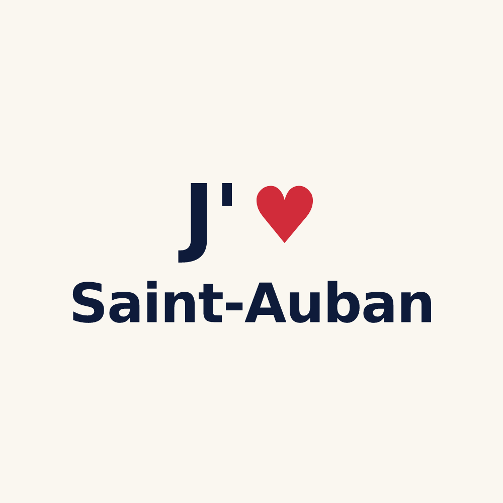 Tasse personnalisée Saint-Auban — design J'aime Saint-Auban