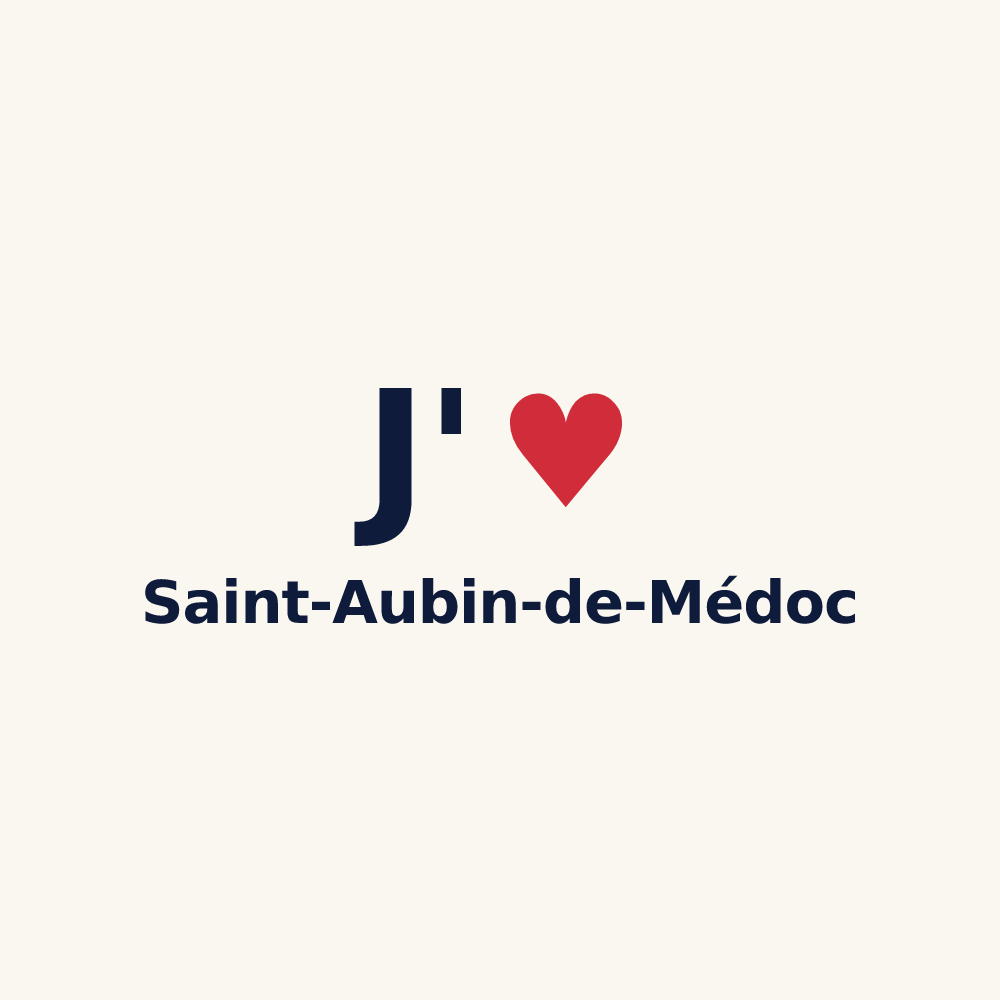 Tasse personnalisée Saint-Aubin-de-Médoc — design J'aime Saint-Aubin-de-Médoc