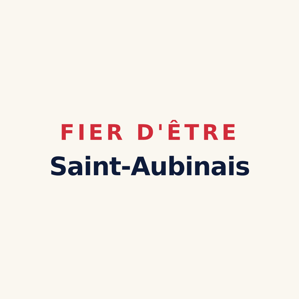 Tasse « Fier d'être Saint-Aubinais » — design pour Saint-Aubin-des-Préaux