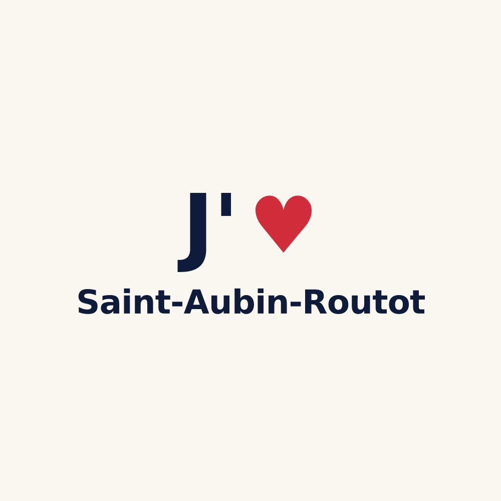 Tasse personnalisée Saint-Aubin-Routot — design J'aime Saint-Aubin-Routot