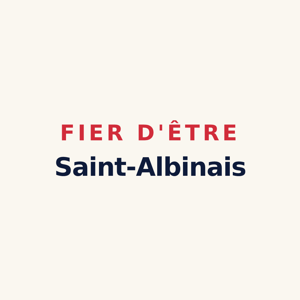 Tasse « Fier d'être Saint-Albinais » — design pour Saint-Aubin-Routot