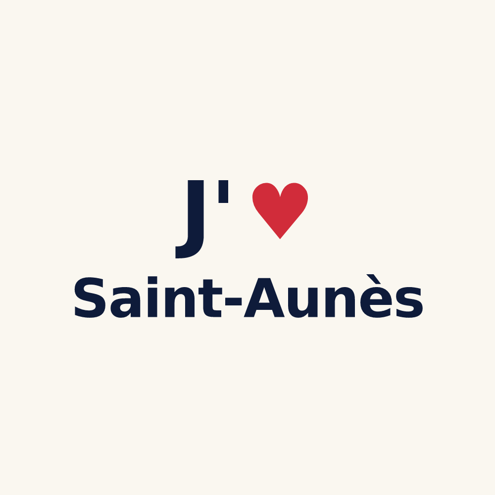 Tasse personnalisée Saint-Aunès — design J'aime Saint-Aunès