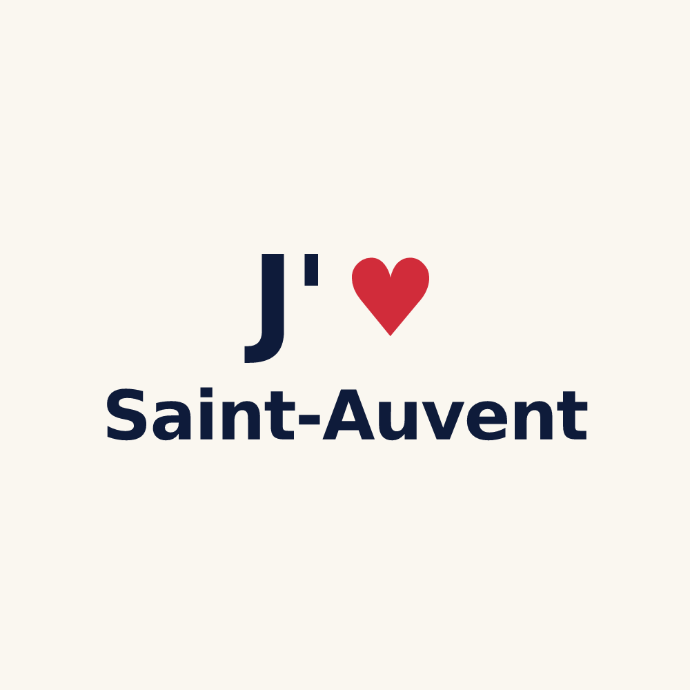Tasse personnalisée Saint-Auvent — design J'aime Saint-Auvent