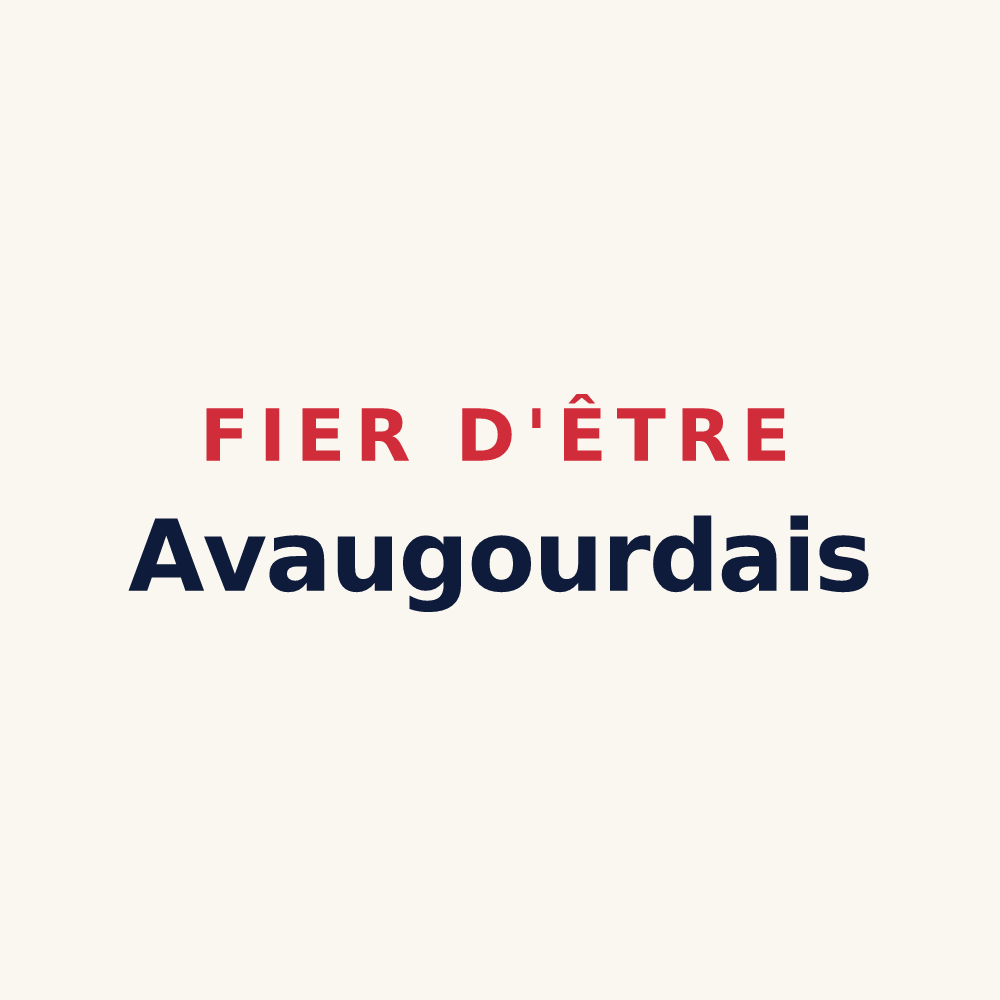 Tasse « Fier d'être Avaugourdais » — design pour Saint-Avaugourd-des-Landes