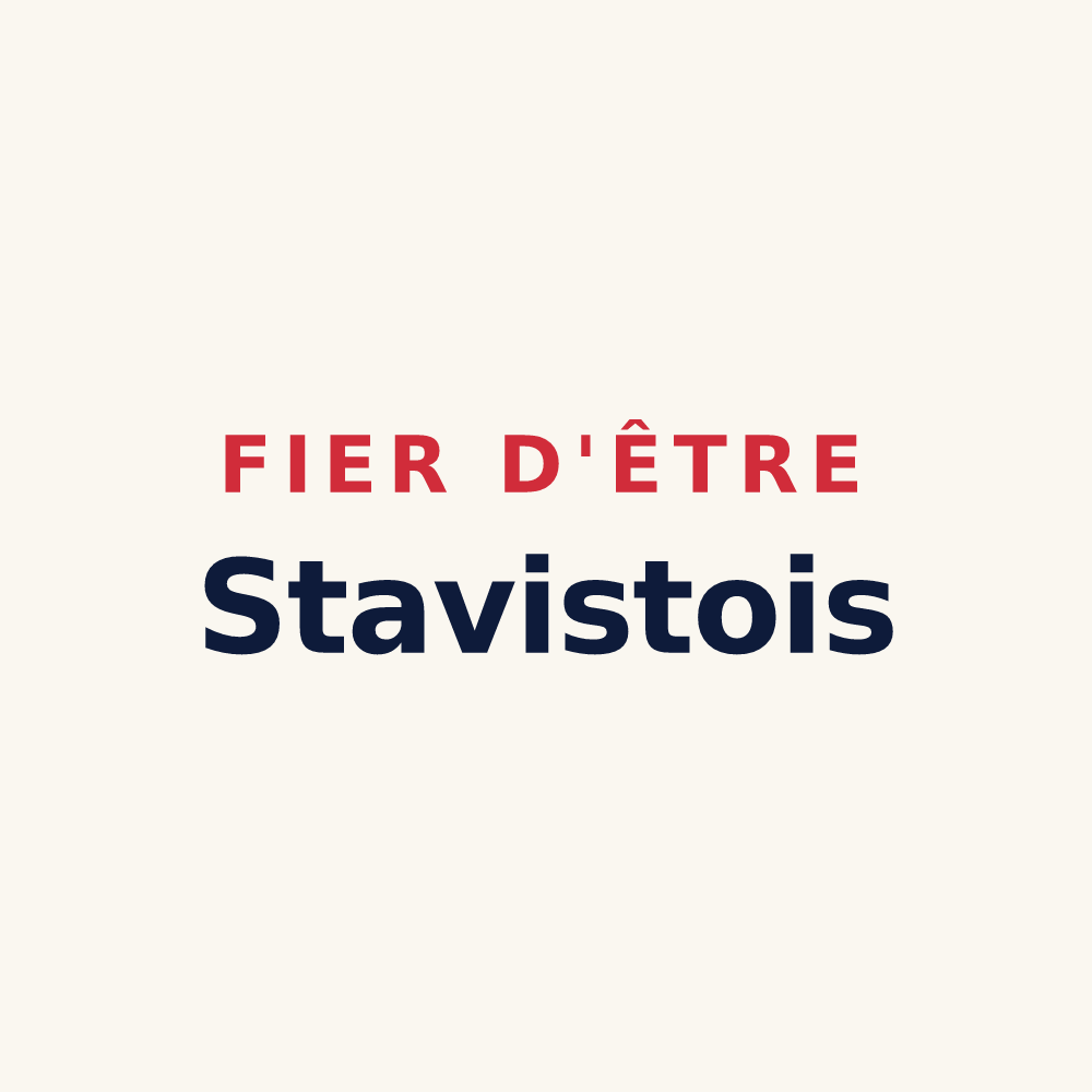 Tasse « Fier d'être Stavistois » — design pour Saint-Avit