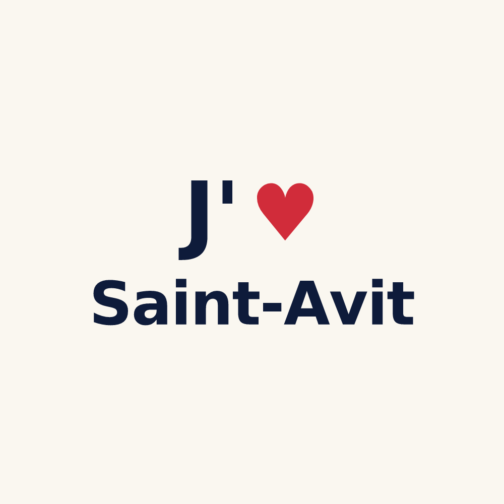 Tasse personnalisée Saint-Avit — design J'aime Saint-Avit