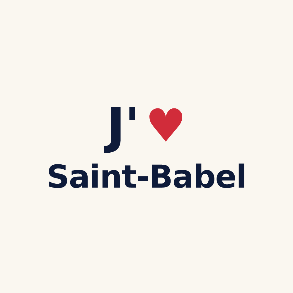 Tasse personnalisée Saint-Babel — design J'aime Saint-Babel