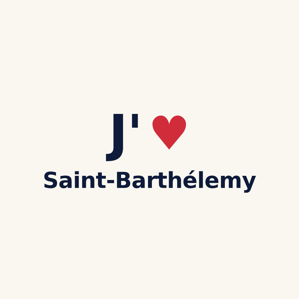 Tasse personnalisée Saint-Barthélemy — design J'aime Saint-Barthélemy