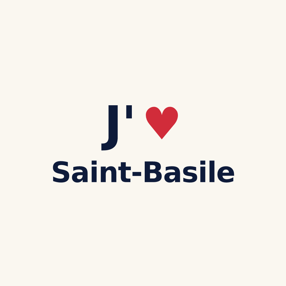 Tasse personnalisée Saint-Basile — design J'aime Saint-Basile