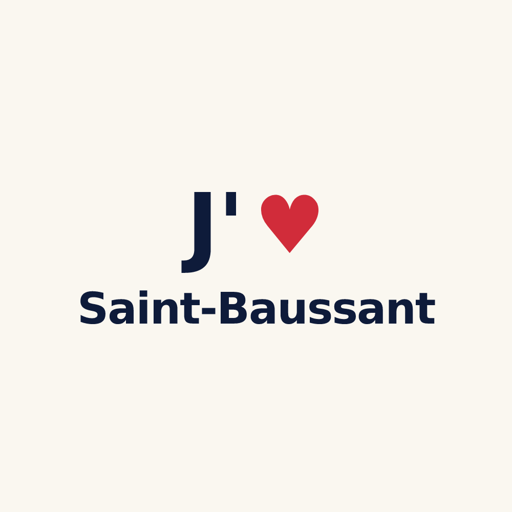 Tasse personnalisée Saint-Baussant — design J'aime Saint-Baussant