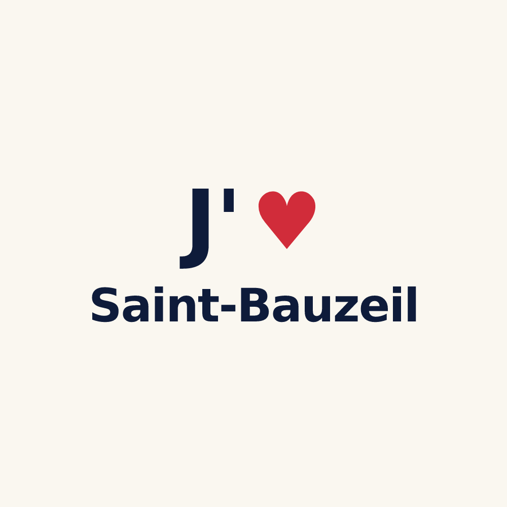Tasse personnalisée Saint-Bauzeil — design J'aime Saint-Bauzeil