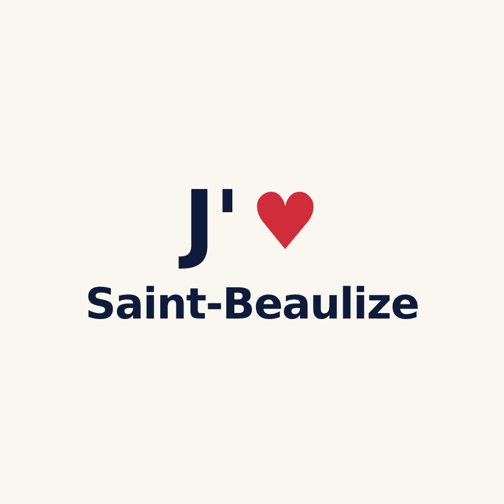 Tasse personnalisée Saint-Beaulize — design J'aime Saint-Beaulize