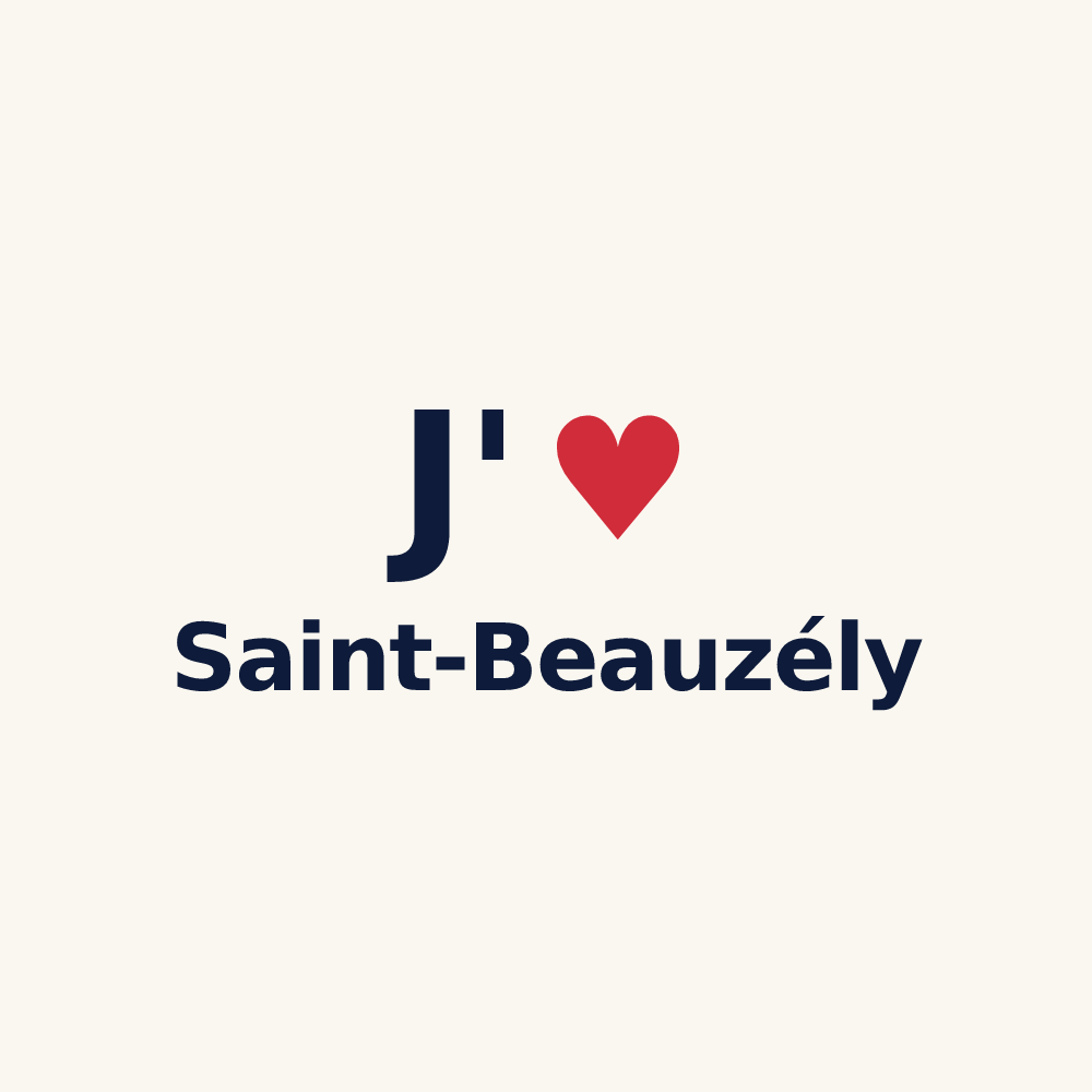 Tasse personnalisée Saint-Beauzély — design J'aime Saint-Beauzély