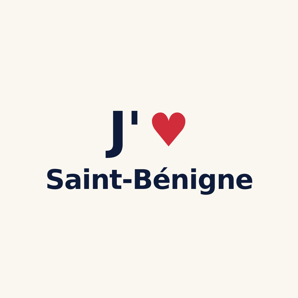 Tasse personnalisée Saint-Bénigne — design J'aime Saint-Bénigne