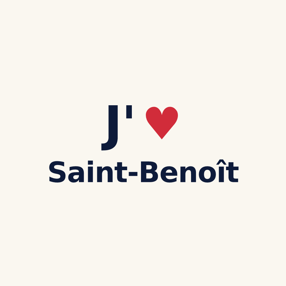 Tasse personnalisée Saint-Benoît — design J'aime Saint-Benoît