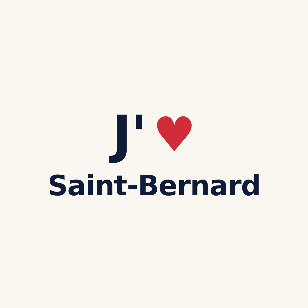 Tasse personnalisée Saint-Bernard — design J'aime Saint-Bernard