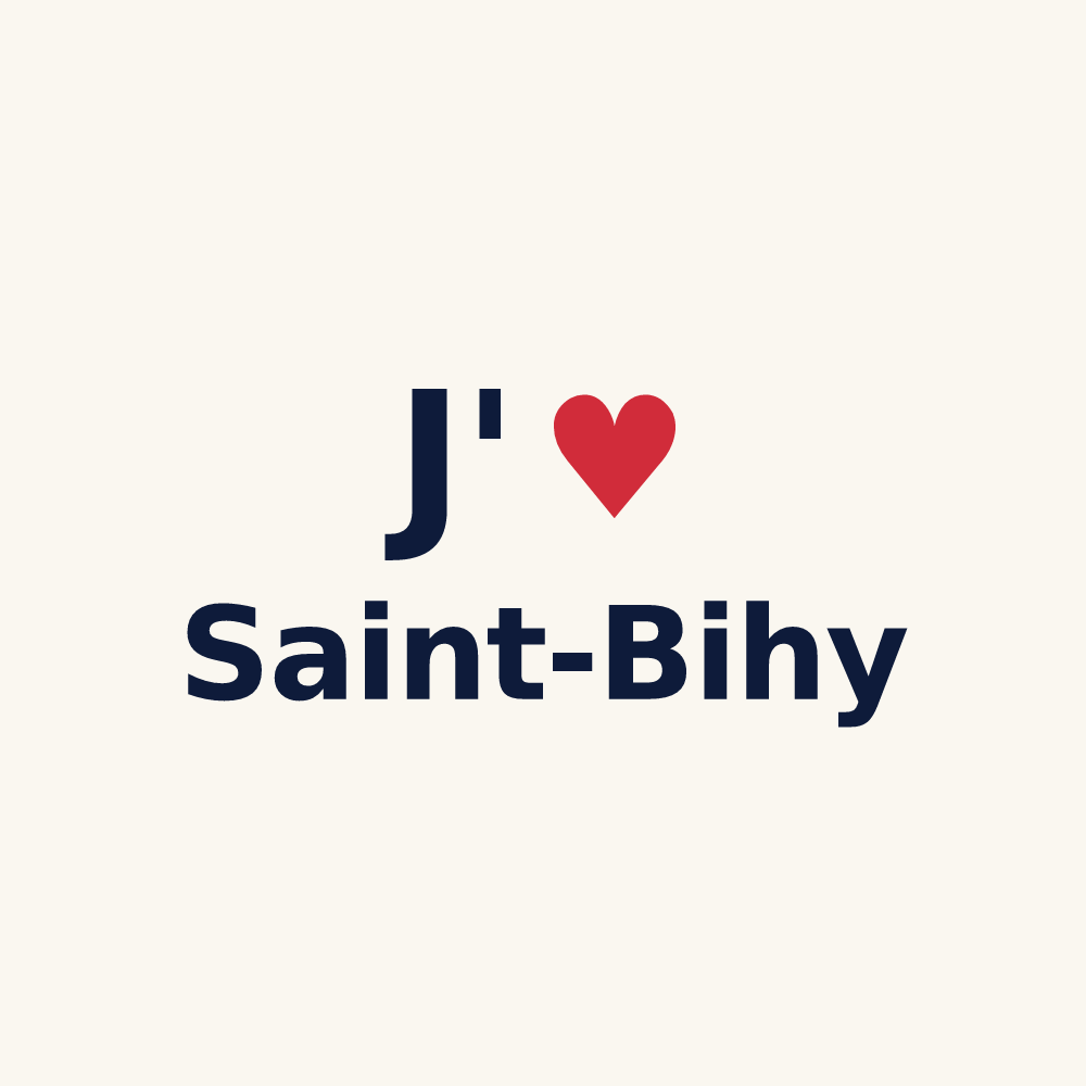 Tasse personnalisée Saint-Bihy — design J'aime Saint-Bihy