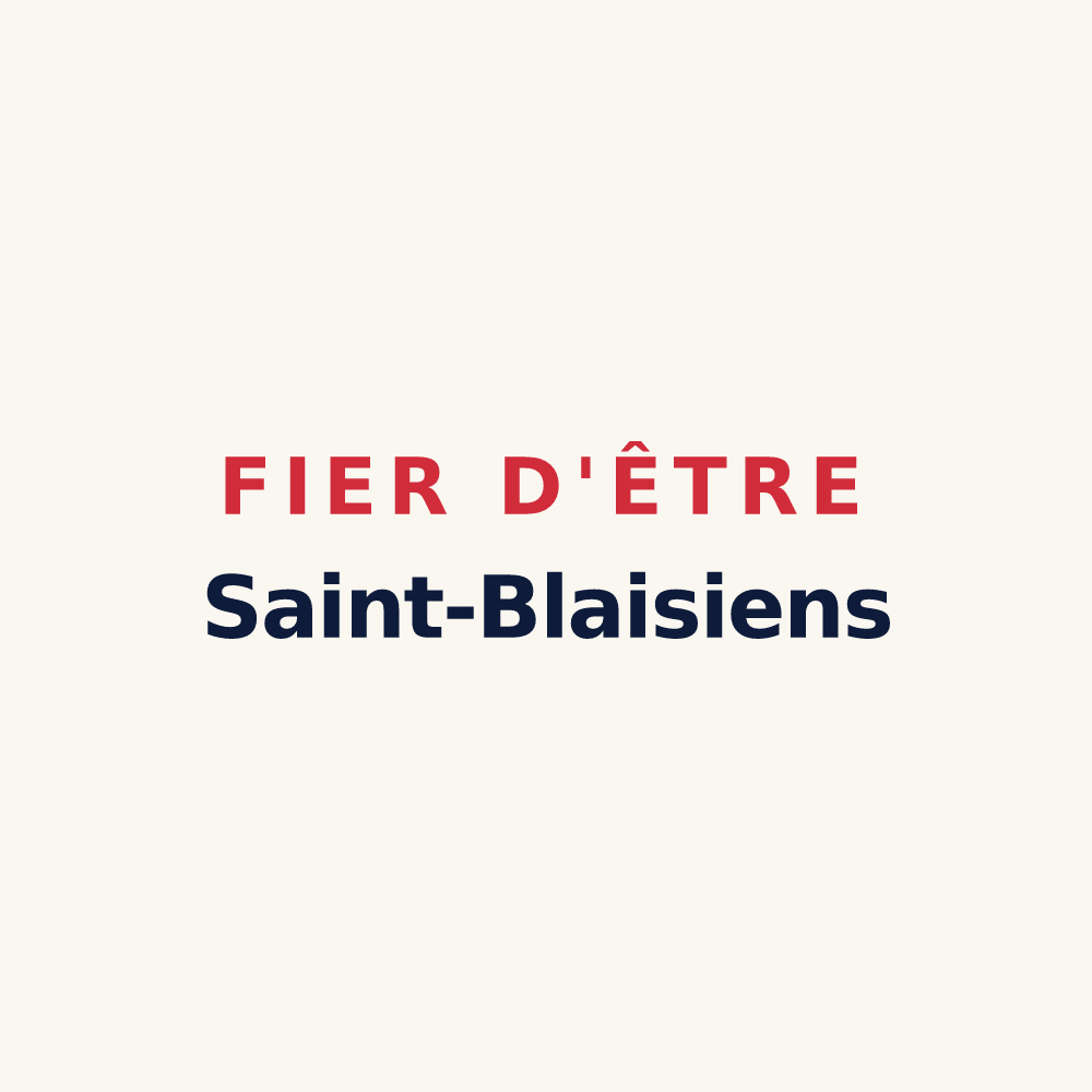 Tasse « Fier d'être Saint-Blaisiens » — design pour Saint-Blaise-la-Roche