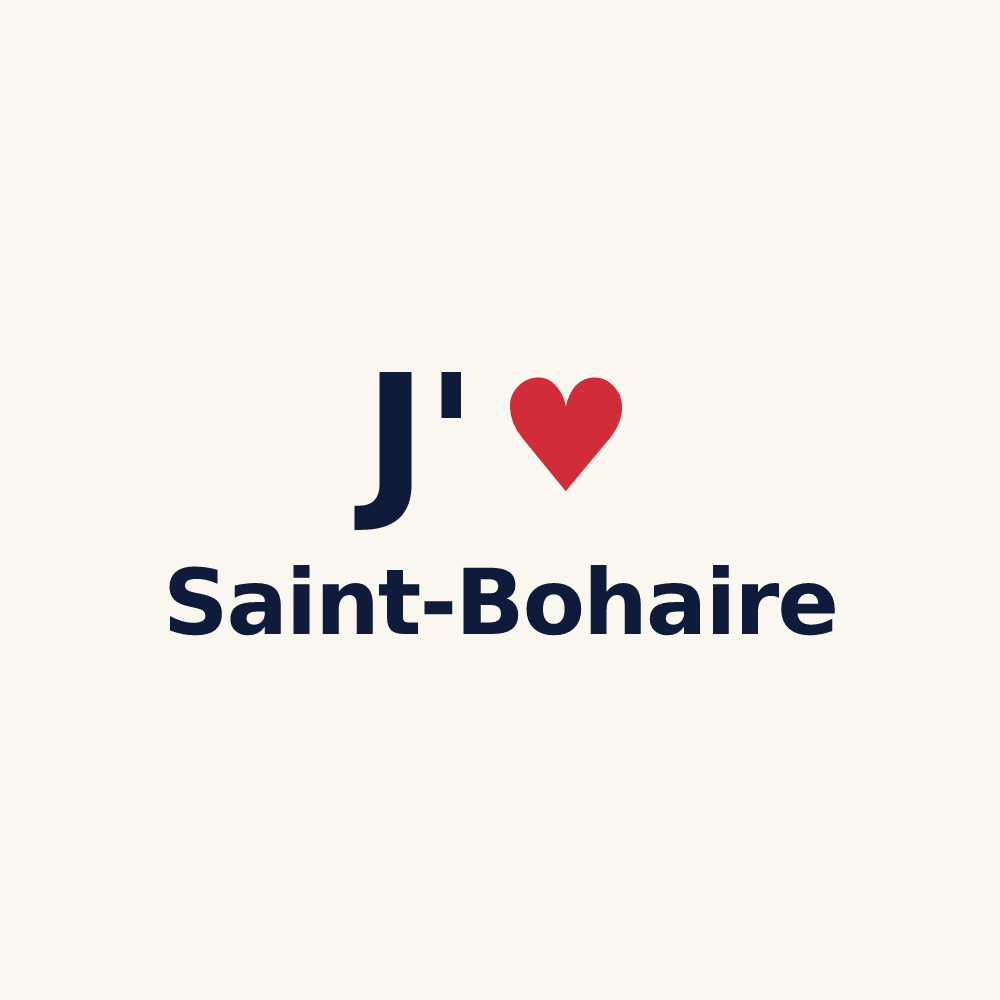 Tasse personnalisée Saint-Bohaire — design J'aime Saint-Bohaire