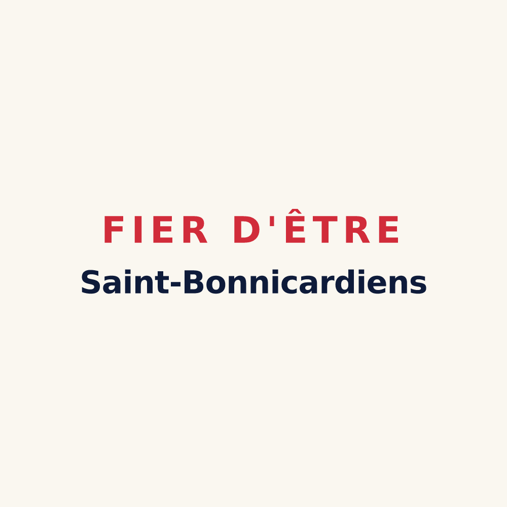 Tasse « Fier d'être Saint-Bonnicardiens » — design pour Saint-Bonnet-des-Quarts