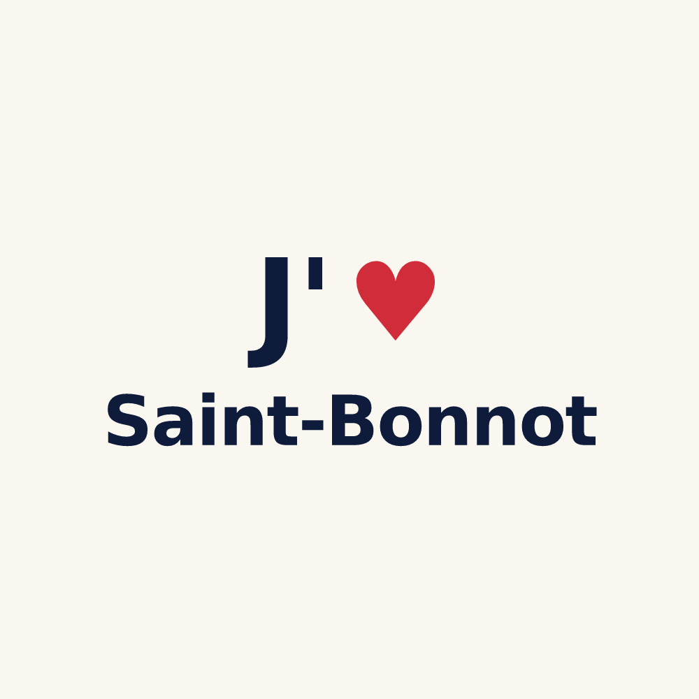 Tasse personnalisée Saint-Bonnot — design J'aime Saint-Bonnot
