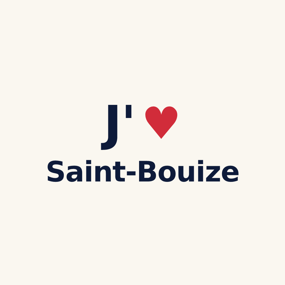 Tasse personnalisée Saint-Bouize — design J'aime Saint-Bouize