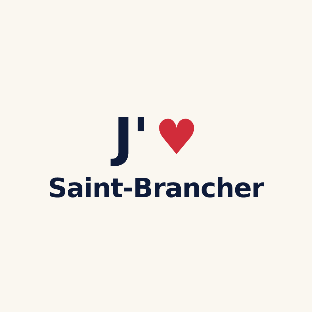 Tasse personnalisée Saint-Brancher — design J'aime Saint-Brancher