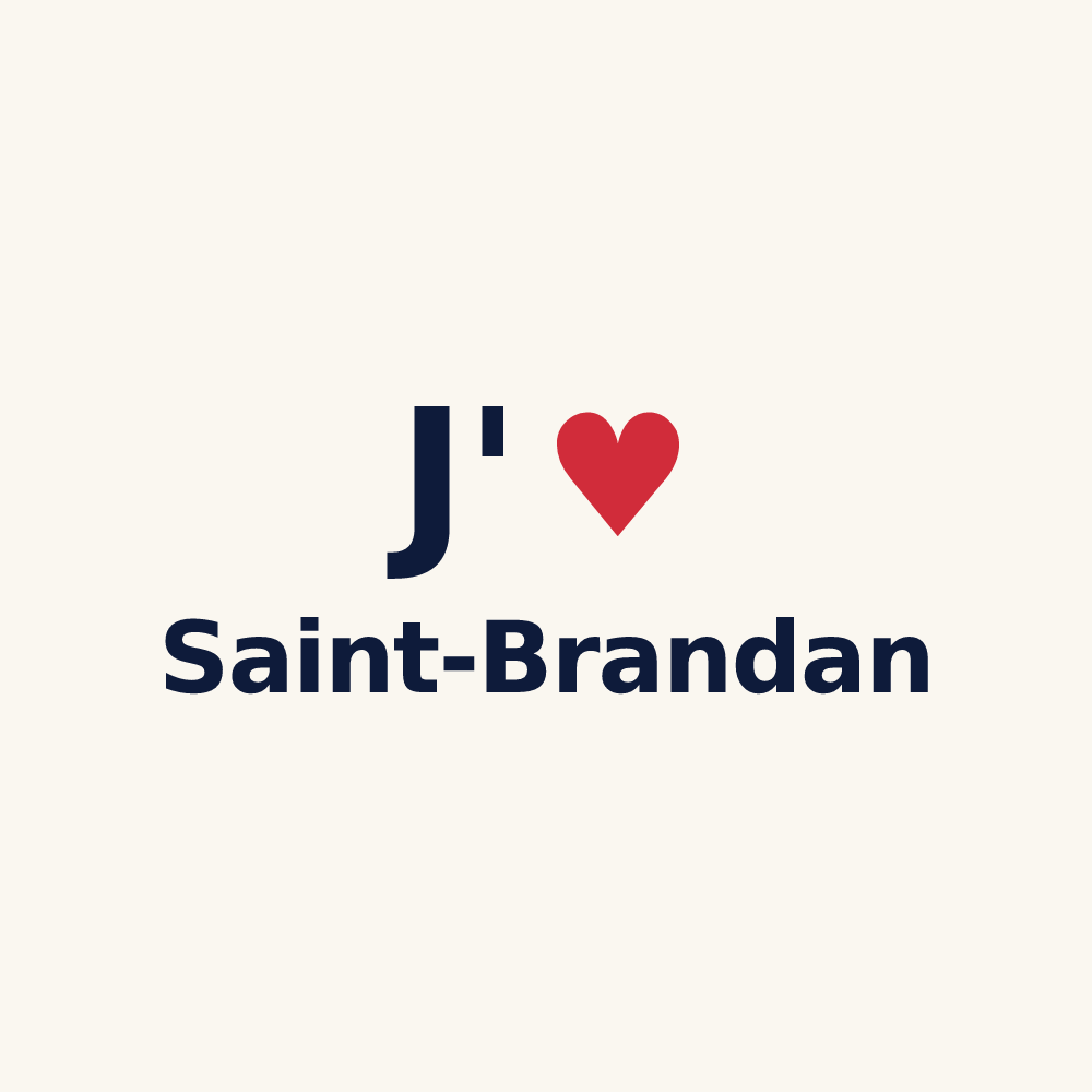 Tasse personnalisée Saint-Brandan — design J'aime Saint-Brandan