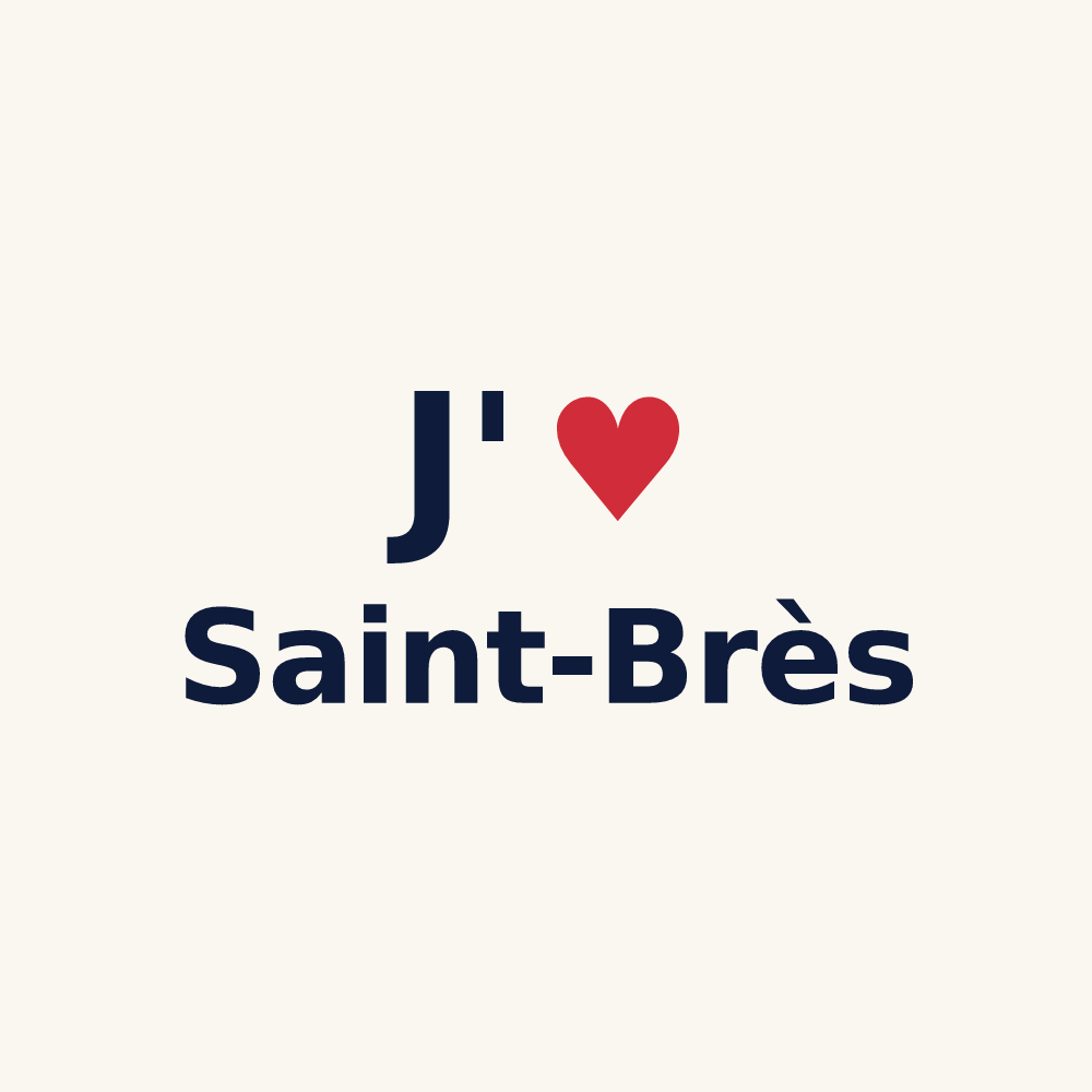 Tasse personnalisée Saint-Brès — design J'aime Saint-Brès