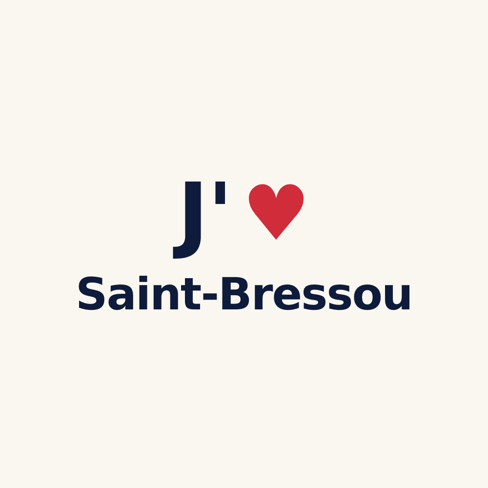 Tasse personnalisée Saint-Bressou — design J'aime Saint-Bressou