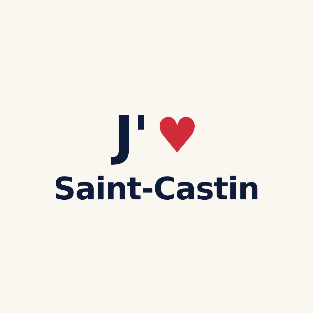Tasse personnalisée Saint-Castin — design J'aime Saint-Castin