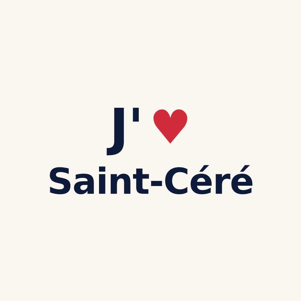 Tasse personnalisée Saint-Céré — design J'aime Saint-Céré