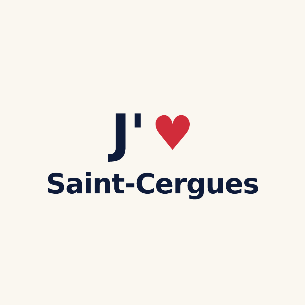Tasse personnalisée Saint-Cergues — design J'aime Saint-Cergues