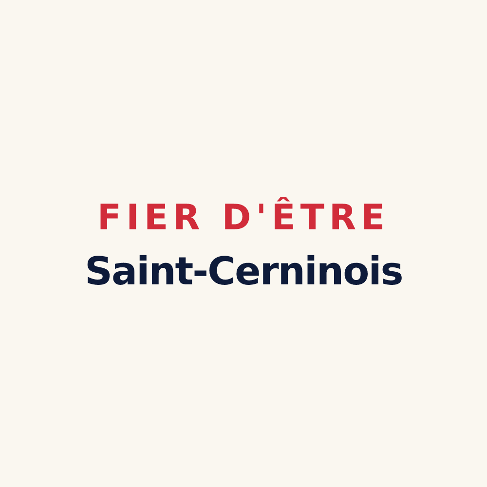 Tasse « Fier d'être Saint-Cerninois » — design pour Saint-Cernin-de-Larche