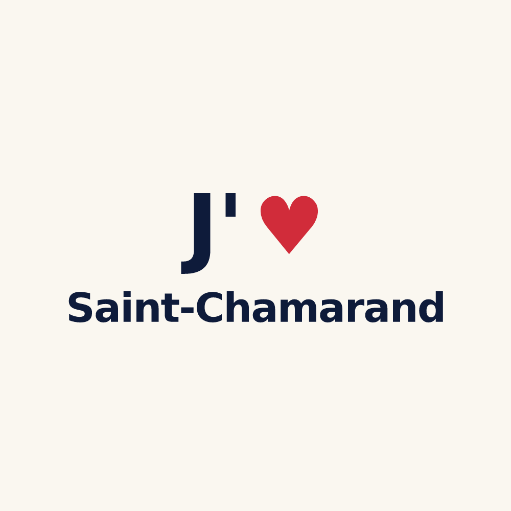 Tasse personnalisée Saint-Chamarand — design J'aime Saint-Chamarand