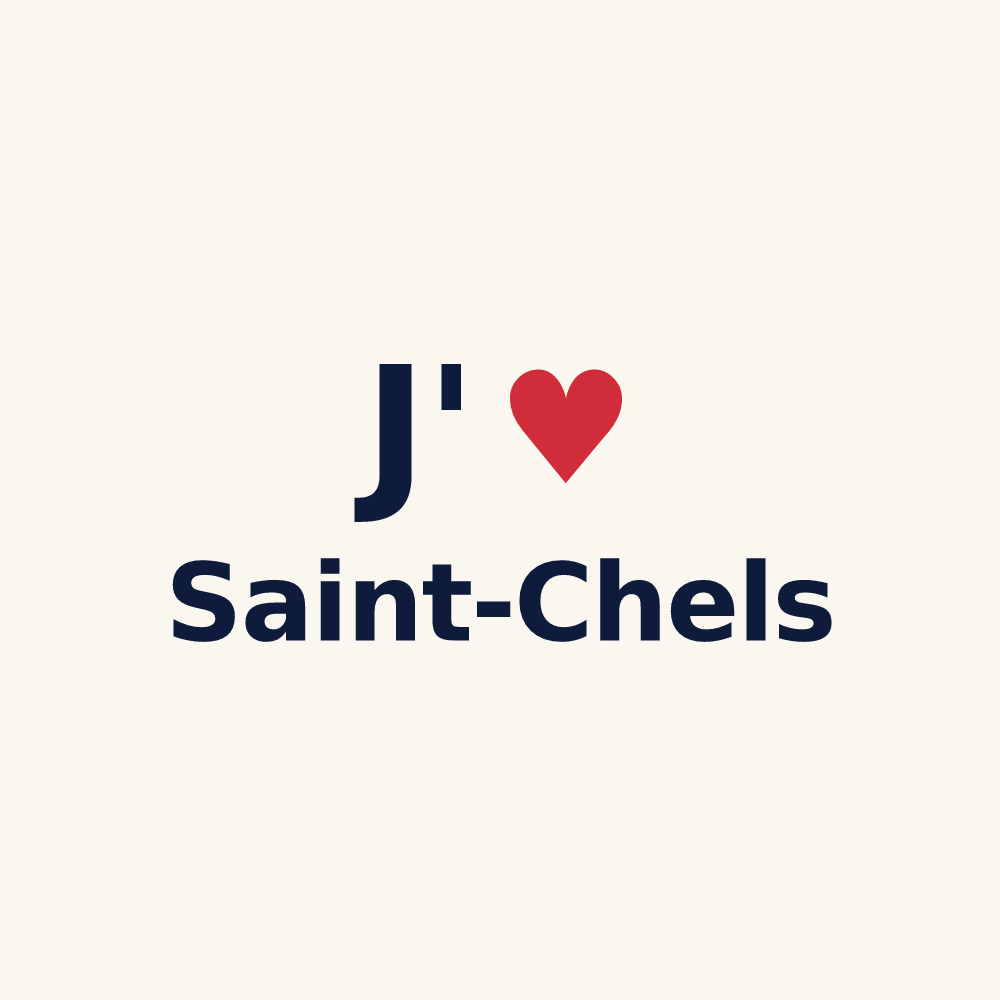 Tasse personnalisée Saint-Chels — design « J'aime Saint-Chels » imprimé sur la tasse
