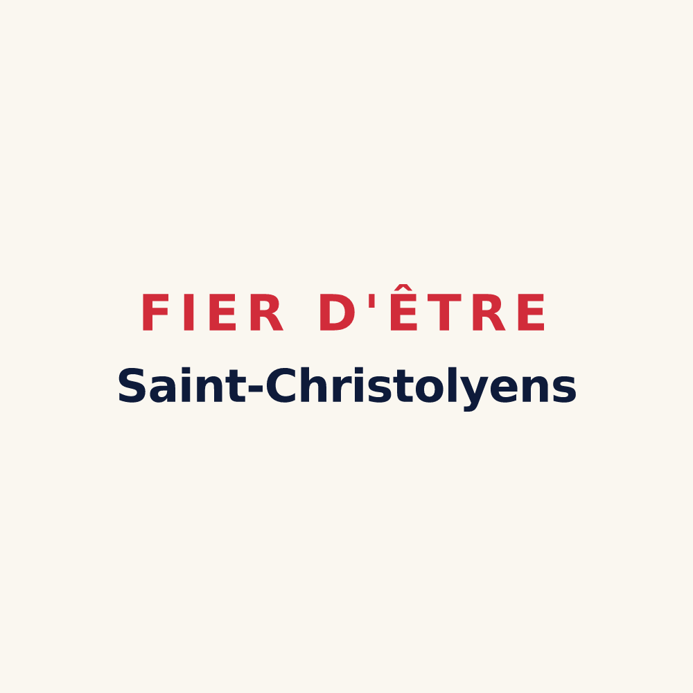 Tasse « Fier d'être Saint-Christolyens » — design pour Saint-Christoly-de-Blaye