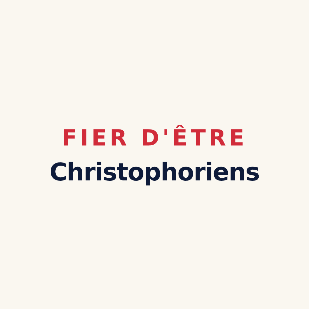 Tasse « Fier d'être Christophoriens » — design pour Saint-Christophe-sur-Roc