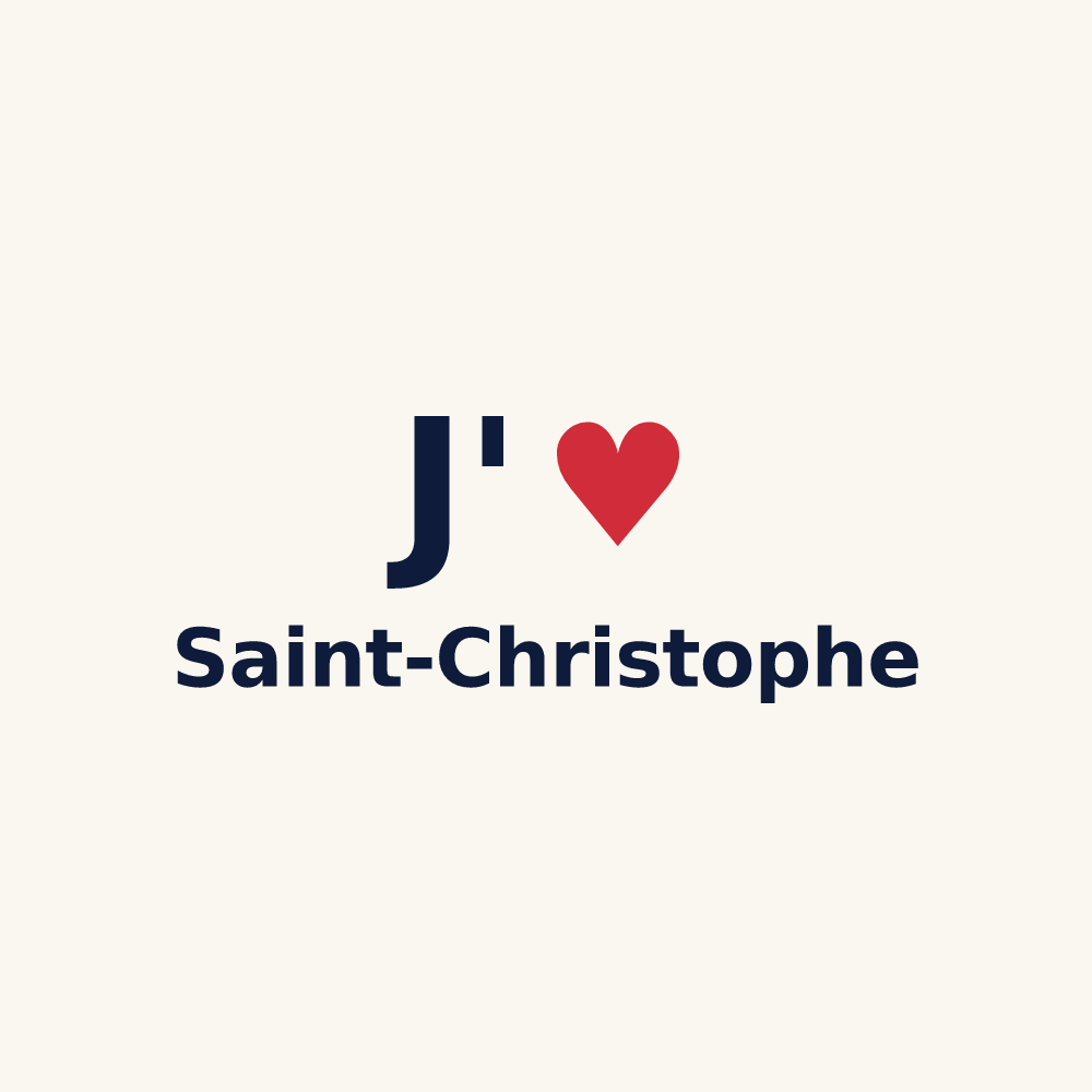 Tasse personnalisée Saint-Christophe — design J'aime Saint-Christophe