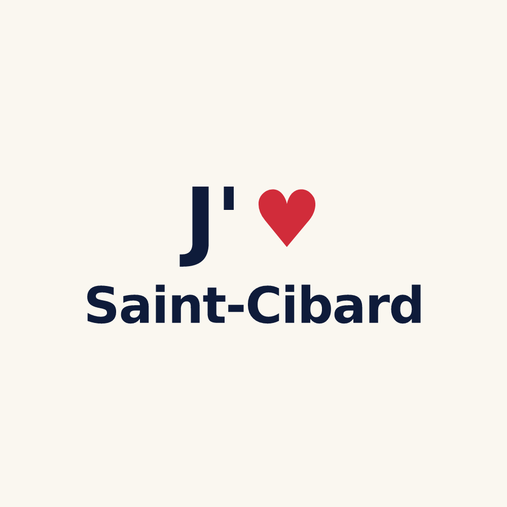 Tasse personnalisée Saint-Cibard — design J'aime Saint-Cibard