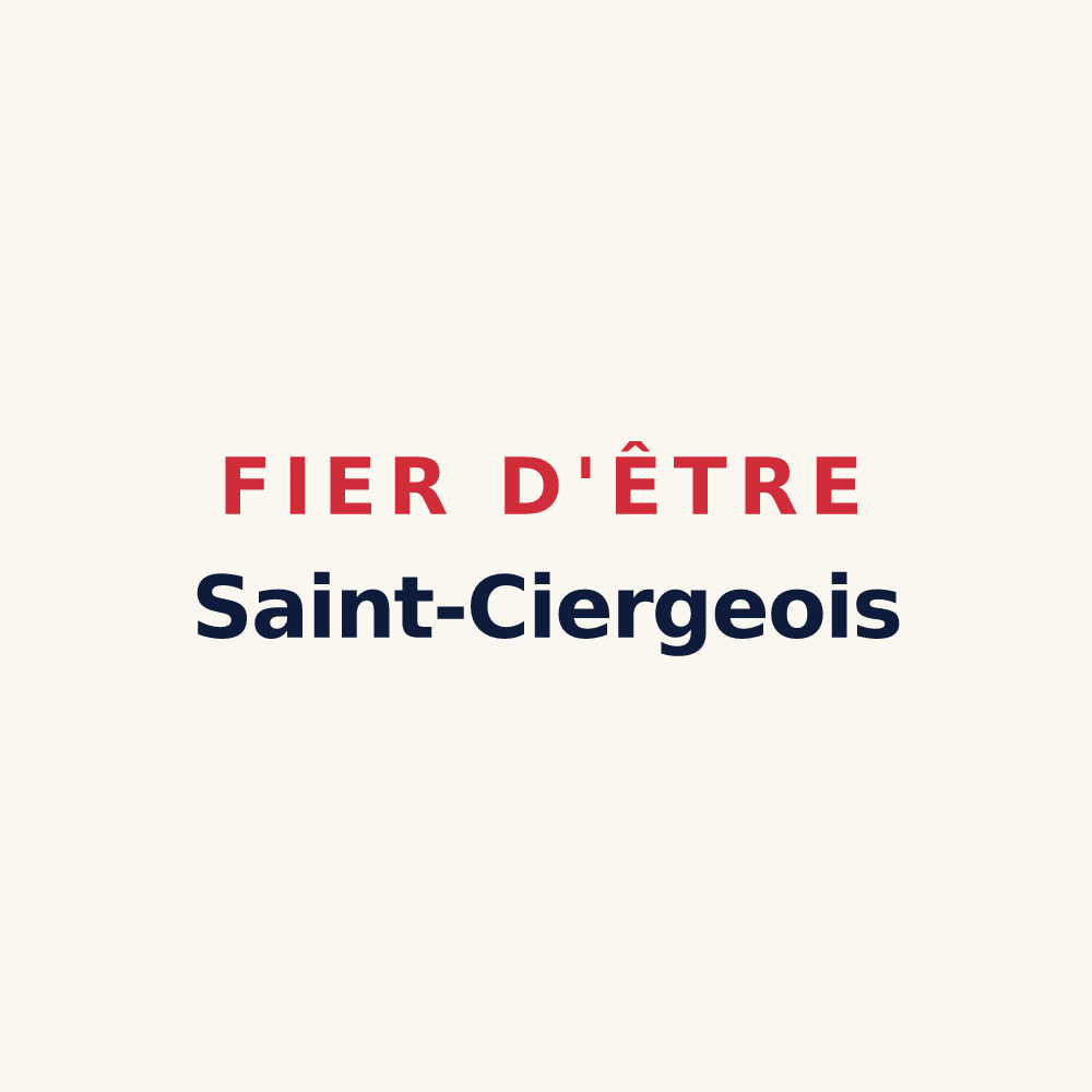 Tasse « Fier d'être Saint-Ciergeois » — design pour Saint-Cierge-sous-le-Cheylard